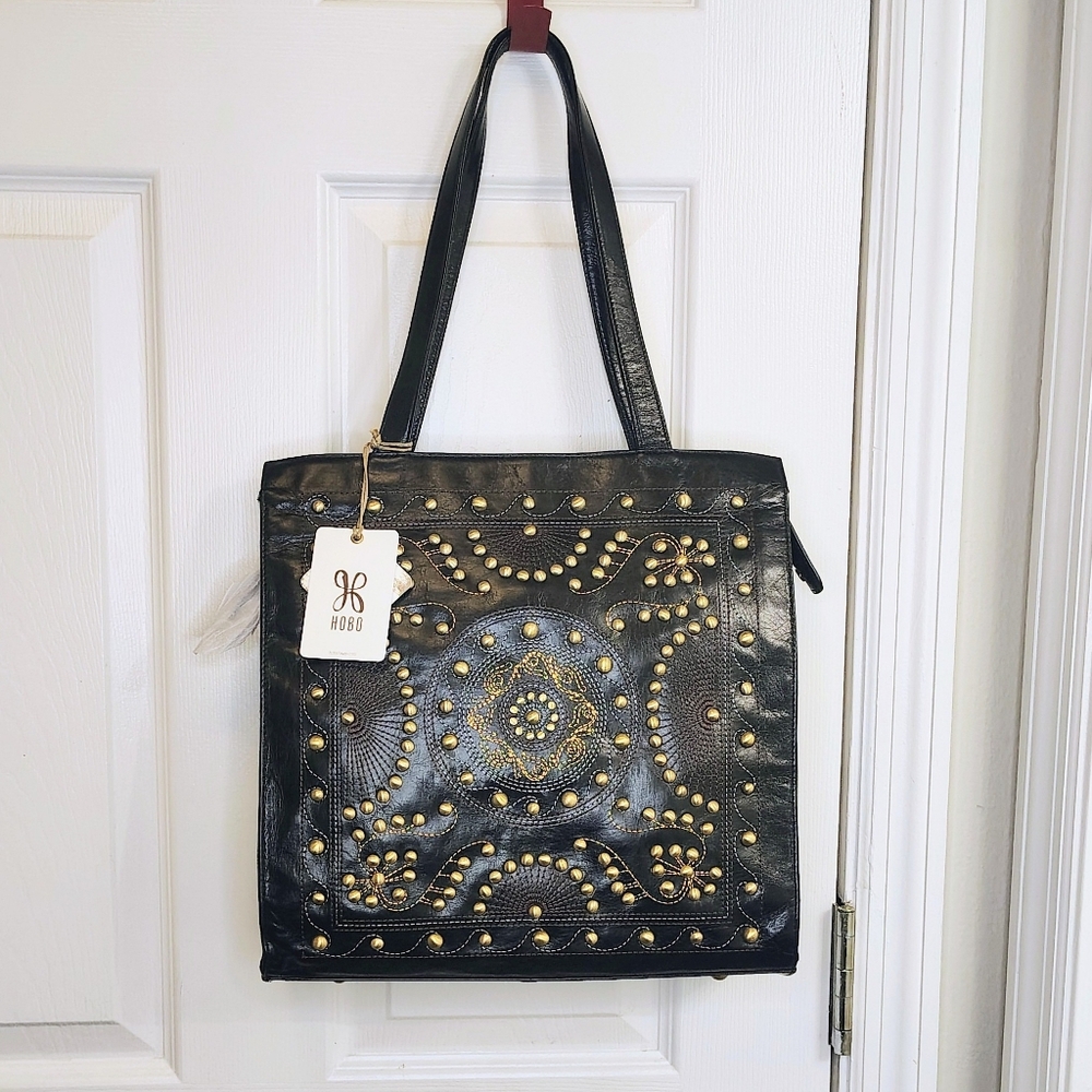 NEW HOBO AVALON SHOULDER BAG VINTAGE LEATHER BOHO EMBROIDERED UNIQUE RETAIL $348